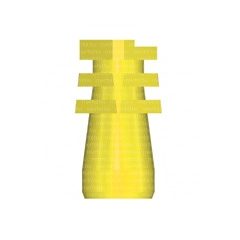 TS Rigid lenyomati sapka 4,5 magasság 4,0 mm, sárga